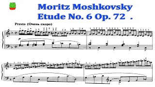 Moritz Moshkovsky Etude No 6 Video sheets music for piano [upl. by Rustin964]