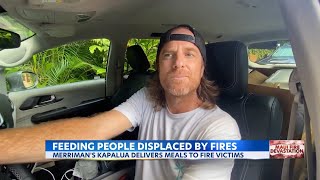 Merrimans Restaurant staff drops off meals to those in need after Maui wildfires [upl. by Yanel]