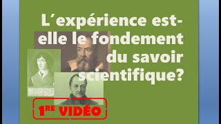 THEORIE ET EXPERIENCE  1 Introduction [upl. by Kaja]