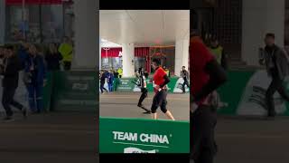 In 1 hour and 57 minutes 20km a robot completed a half marathon race in Yizhuang Beijing [upl. by Coral]