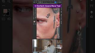 How to remove tattoos in photoshop  illustration adobephotoshop grapghicdesign editing [upl. by Etnaihc528]