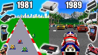 Evolution of Racing Games From the 1980s  The birth of Pseudo 3D racing games [upl. by Viglione]