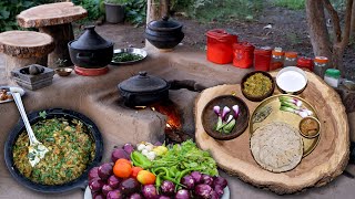 Baingan Bharta  Ringan No Oro  Village Traditional Baingan Bhata Recipe [upl. by Yerffoeg]