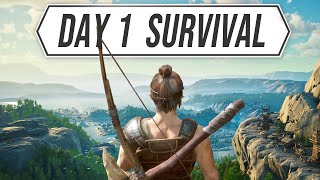 DAY 1 Survival  Myth of Empires Gameplay Solo [upl. by Elokin]