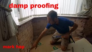 Damp proofing a wall rising damp [upl. by Amara]