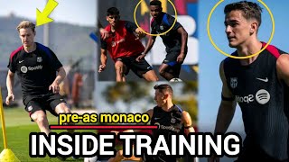 INSIDE TRAINING 🔥 De jong Pablo gavi amp fati are ready for As monaco champions League ✅ [upl. by Digdirb]