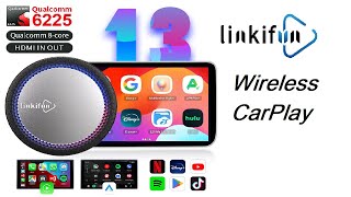 Linkifun GT7H Android 13 Smart AI Box Wireless CarPlayAndroid Auto Adapter [upl. by Lotsirk]