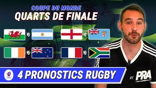 PRONOSTICS RUGBY  LES QUARTS DE FINALE DE LA COUPE DU MONDE [upl. by Attelliw]