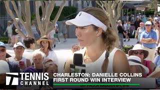 Danielle Collins Keeps Her Win Streak Going After Miami Open Title Run  Charleston First Round [upl. by Kezer]