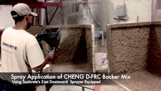 Spraying GFRC Backer Mix with Toolcretes 3Jet Sprayer [upl. by Nirra]