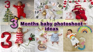 Latest 3 month baby photoshoot ideas at home । diy baby photoshoot ideas । monthly baby photoshoot [upl. by Anal]