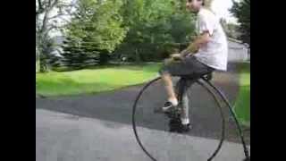 Penny Farthing Ordinary Antique Bicycle Custom Homemade 45quot Wheel [upl. by Lin]