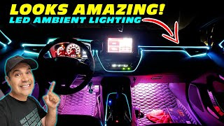 HOW TO INSTALL Car Ambient Lighting LED RGB Corolla [upl. by Cochran]