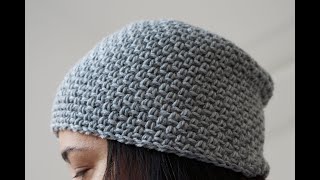 Crochet the Moss stitch beanie [upl. by Adena]