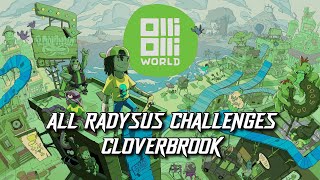 OlliOlli World  All Radysus Challenges Cloverbrook [upl. by Ilram]