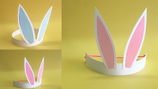 Easter Bunny Ears Headband  Simple DIY Easter Rabbit Craft [upl. by Dlonra]