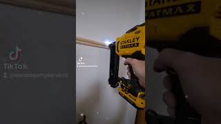 using magnusson laser level and Stanley fatmax pin gun nail gun [upl. by Marabel]