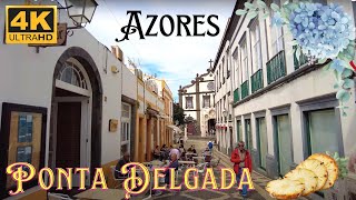 4K Azores Islands Ponta Delgada summer walking tour in São Miguel island [upl. by Orrin]