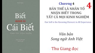 BẢN THỂ LÀ NHÂN TỐ NHẬN BIẾT TRONG MỌI KINH NGHIỆM I Chương 4 Sách Biết Mình Là Cái Biết I R Spira [upl. by Langer]