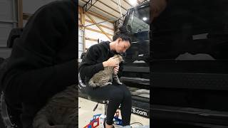 My cat helped SPRAY PAINT My Jeep automobile vgg jeep cat [upl. by Anahsat]