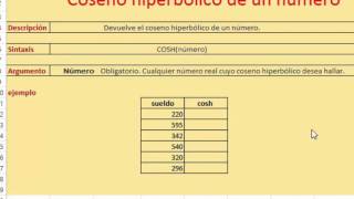 123 COSENO HIPERBÓLICO DE UN NÚMERO [upl. by Elagiba]