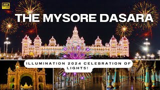 Mysore Dasara Illumination 2024 A Celebration of Lights 🌟🏰 [upl. by Cathee]