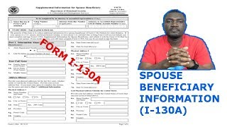 QampA FRIDAY Ep 64 Form I130A Spouse beneficiary information [upl. by Llirrem]