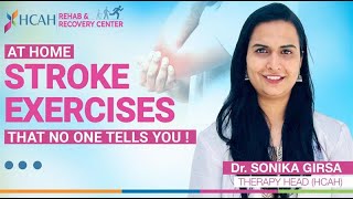 Stroke Exercises at Home Improve ELBOW Posture Guided by Dr Sonika  HCAH [upl. by Ahsilrac]