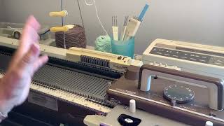 PATTERN KNITTING ON THE Silver Reed SK155 Chunky Knitting Machine [upl. by Cale]