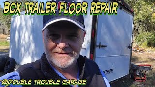 Trailer Floor Repair DoubleTroubleGarage [upl. by Delanty]