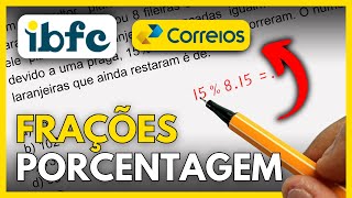 FRAÇÕES E PORCENTAGEM MATEMÁTICA  CONCURSO CORREIOS 2024 [upl. by Lubet]