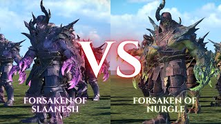 WARHAMMER III Total War  Forsaken of Slaanesh VS Forsaken of Nurgle [upl. by Elik742]