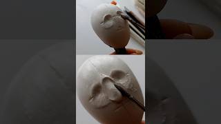 Air dry clay 😱October vibes 🎃shorts art sculpting airdryclay clayart painting clayart [upl. by Goda]