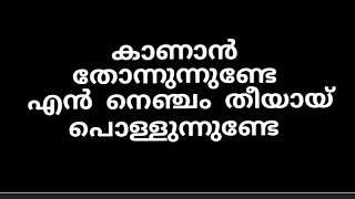 kanan thonnunde Malayalam Lyrics video [upl. by Zebadiah92]