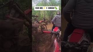 Stark Varg VS Kawasaki Water Test 💦 enduro dirtbike motocross starkvarg [upl. by Thgiwd]