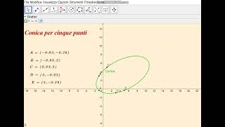 Conica per cinque punti [upl. by Hylan]