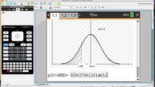 49 Norm CDF and Inv Norm on TI Nspire [upl. by Antsirhc]