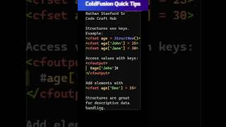 ColdFusion Quick Tips  Structures [upl. by Feeney]