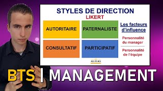 Révisions MANAGEMENT 3  Les styles de direction  AIDE BTS MUC  BTS MCO [upl. by Knuth]