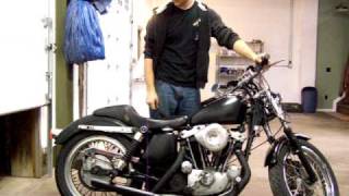 Cold start 1973 Harley Ironhead [upl. by Lauritz167]