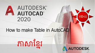 11 how to make Table in AutoCAD [upl. by Weitman460]