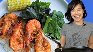 Hawaiianstyle North Shore Kahuku GARLIC SHRIMP  Romys Copycat Recipe  I ❤️ Hawaii [upl. by Aivlis]