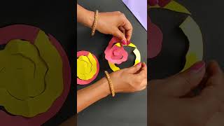 How to make paper rose  Easy Paper Flower Makingshorts shortsfeed diy flowers [upl. by Luy]