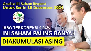 Analisa 11 Saham Akumulasi Asing amp Saham Request Viewers IQ Saham Mana Paling Menarik [upl. by Nnuahs520]