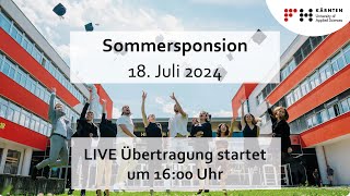 FH Kärnten Sommersponsion 2024 CUAS graduation ceremony 2024 1600 [upl. by Seymour]