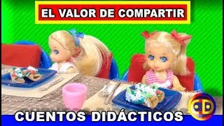 🔴 Las niñas que no compartían 152  El valor de compartir Cuentos con valoresy muñecas barbie [upl. by Gilles]