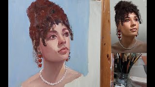 Portrait Oil Painting Painting Ginny Williams [upl. by Sarazen]