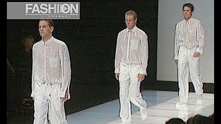 GIORGIO ARMANI EMPORIO ARMANI Menswear Spring Summer 2000 Milan  Fashion Channel [upl. by Ycniuqal]