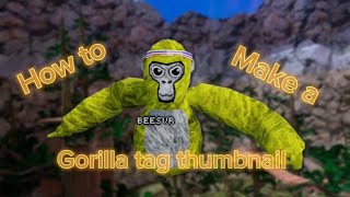 How to make a gorilla tag thumbnail using blender 3d [upl. by Corell]