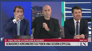 El kirchnerismo pide una sesión para expulsar a Kueider el pase entre Feinmann y Trebucq [upl. by Aivlys]